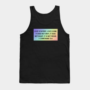 Bible Verse 1 Corinthians 13:4 Tank Top